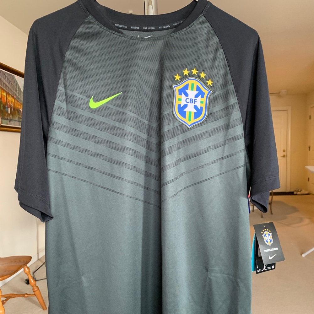 Nike Official Brazil Soccer Jersey Sz Large